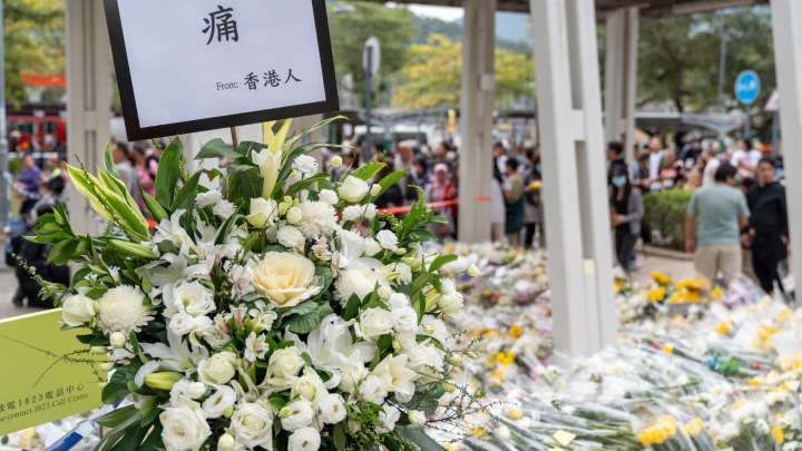 Anger simmers over Hong Kong deadly blaze as Beijing warns against 'disruption'