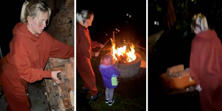 El plan familiar de Luisana Lopilato y Michael Bublé en los días fríos de Canadá: entre leña, malvaviscos y risas