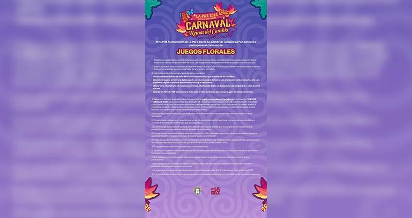 Convocan a participar en los Juegos Florales del Carnaval La Paz 2026 “Reinas del Cambio”