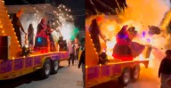 Carro alegórico con pirotecnia explota durante desfile de Noche de Muertos en Morelos [Video]