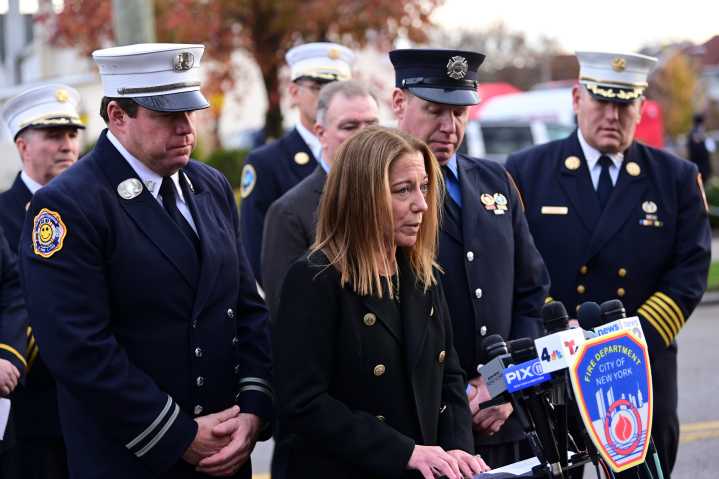 Friends and family pay tribute to fallen firefighter Patrick Brady at Brooklyn wake
