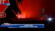 Crews battling massive house fire in SW Miami