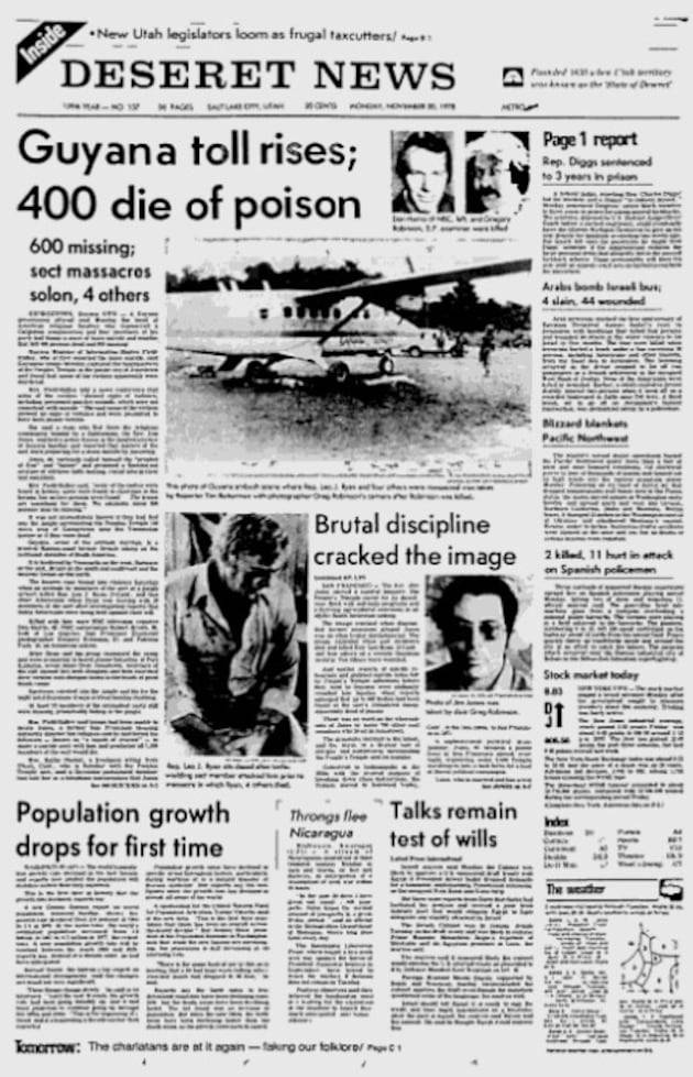 Deseret News archives: Jonestown, Guyana, deaths in 1978 shocking, even today