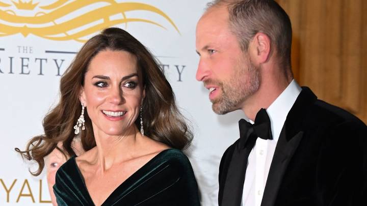 Kate Middleton's look of love for Prince William as they attend the Royal Variety Performance