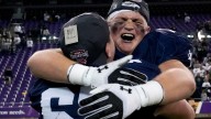 See Iowa high school football players celebrate 2025 state titles
