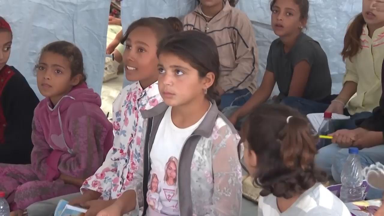 With most of Gaza's schools destroyed, hundreds of thousands of children struggle to get education