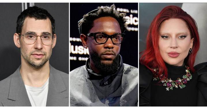 Kendrick Lamar lidera nominaciones a los Grammy 2026, seguido por Lady Gaga, Jack Antonoff y Cirkut