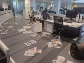 Activistas pro Palestina asaltaron y destrozaron la redacción de un diario en Italia