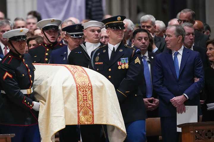 Trump, Vance snubbed at Cheney funeral; Bush eulogizes