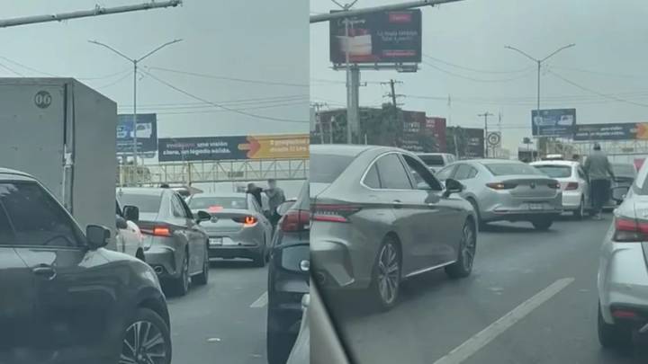 Conductores pelean en plena avenida Garza Sada en Monterrey