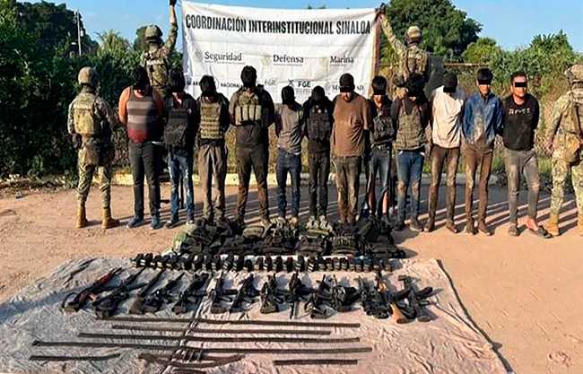 Detienen a 13 ligados a ‘Los Mayitos’ en Navolato, Sinaloa