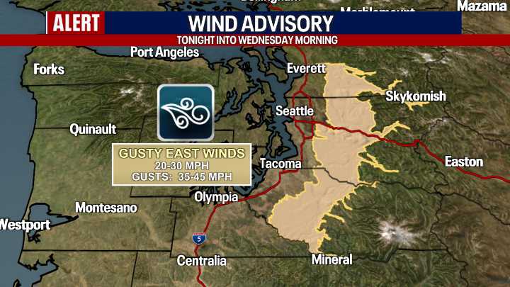 Wind, rain knocking on Seattle's doorstep midweek