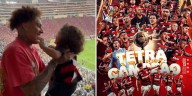 Paolo Guerrero celebró título de Flamengo en la Copa Libertadores 2025 junto a su familia en el estadio Monumental de Lima
