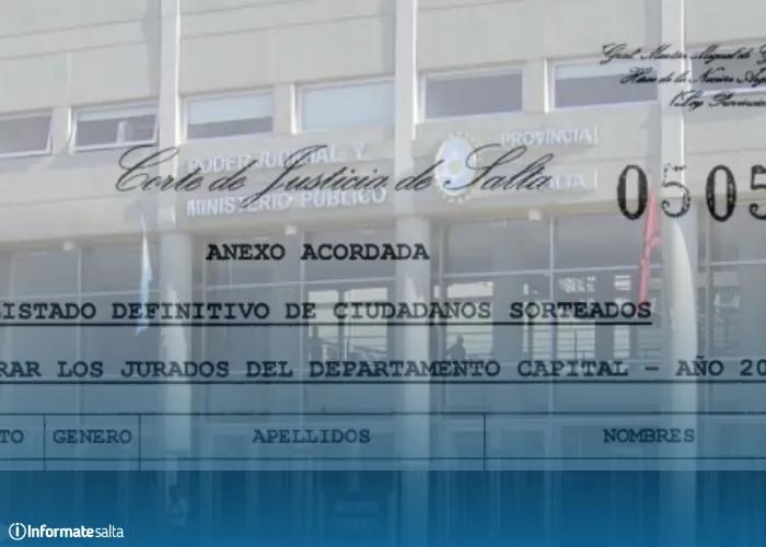 Fíjate si estas entre los salteños que puede ser jurado en un juicio