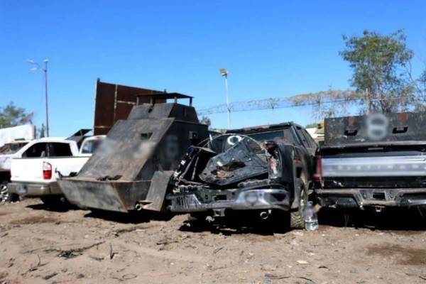 Destruye FGR 22 vehículos 'monstruos' en Tamaulipas