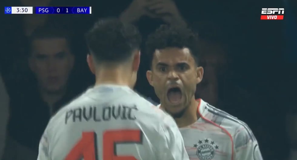 Gol de Luis Díaz hoy con Bayern vs PSG por Champions League 