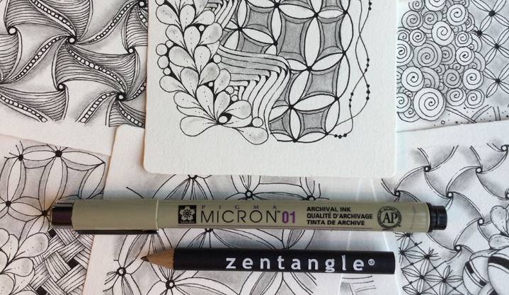 Morgan Hill Locals Drawn Together by Zentangle Classes