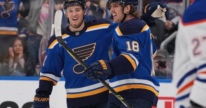 Dvorsky scores his 1st NHL goal as the Blues stop a 7-game slide by edging the Oilers 3