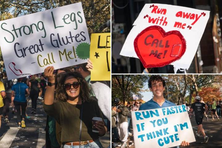 Exclusive | Single woman puts her phone number on NYC marathon sign