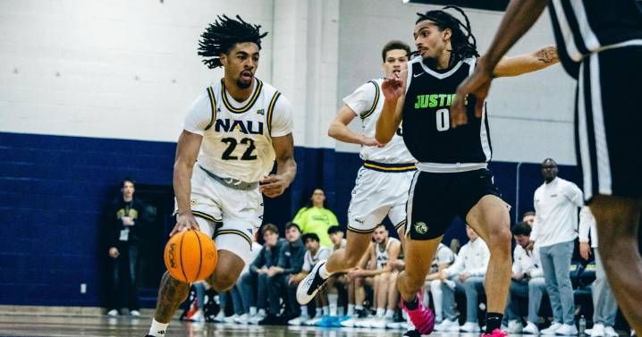 NAU ROUNDUP: Men's basketball wins first game of season against Justice University