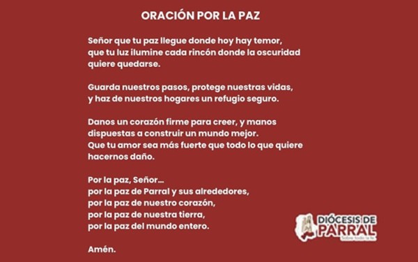 Emite mensaje la Diócesis de Parral tras masacre del fin de semana