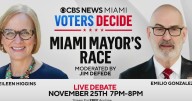 Miami mayoral candidates to face off in CBS News Miami debate