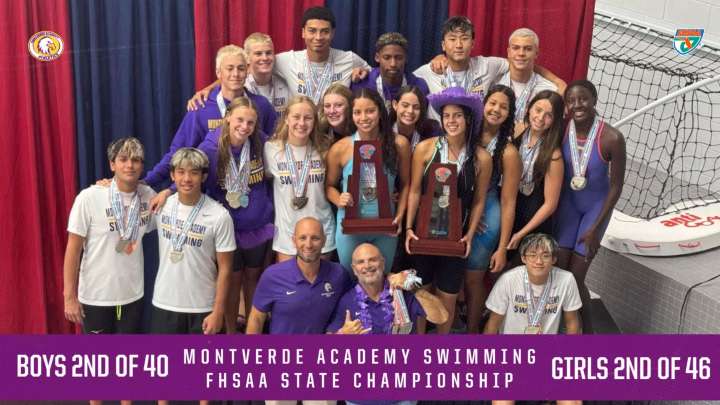 Montverde Academy Boys and Girls Finish Second at State Swim Championships