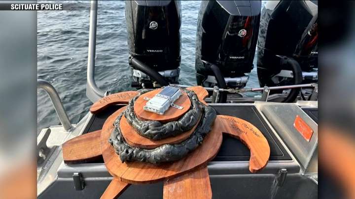 Scituate police rescue students’ turtle-shaped ocean tracking device after it washed up on island