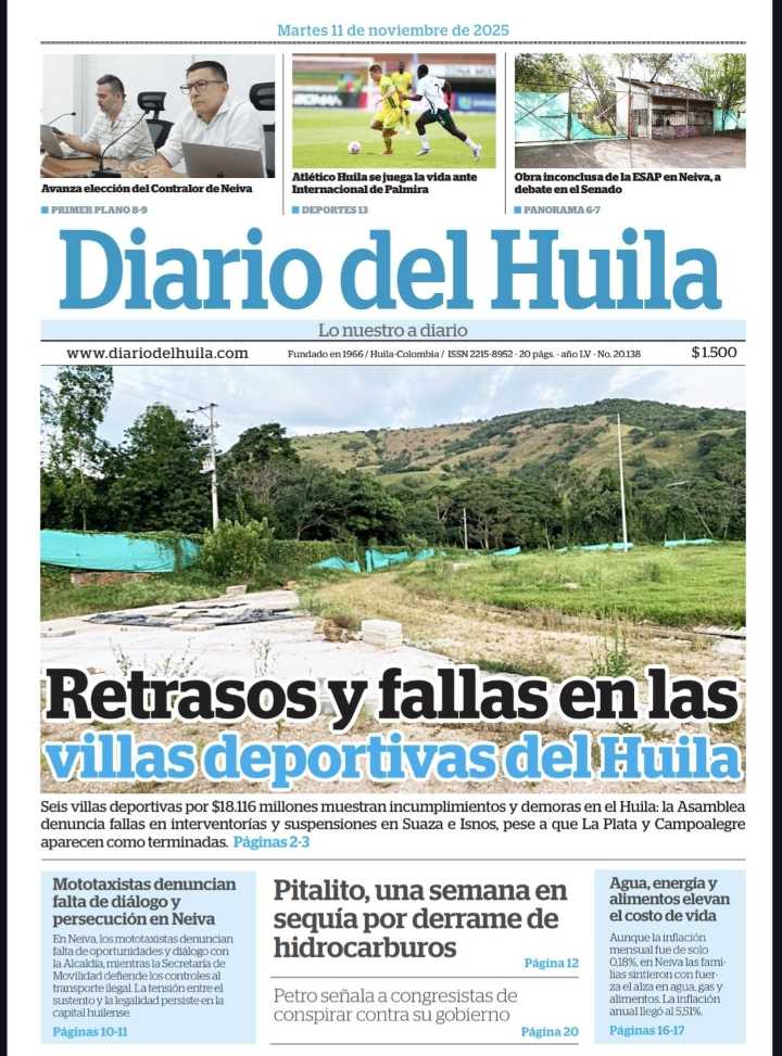 Diario del Huila 11 de noviembre de 2025