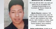 Se busca a Luis Javier Alonso Mariles de 18 años de edad