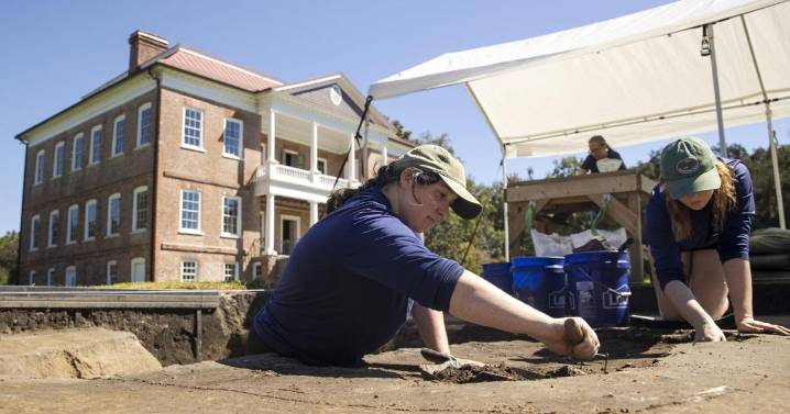 Drayton Hall excavating old well, replacing plaster ceiling