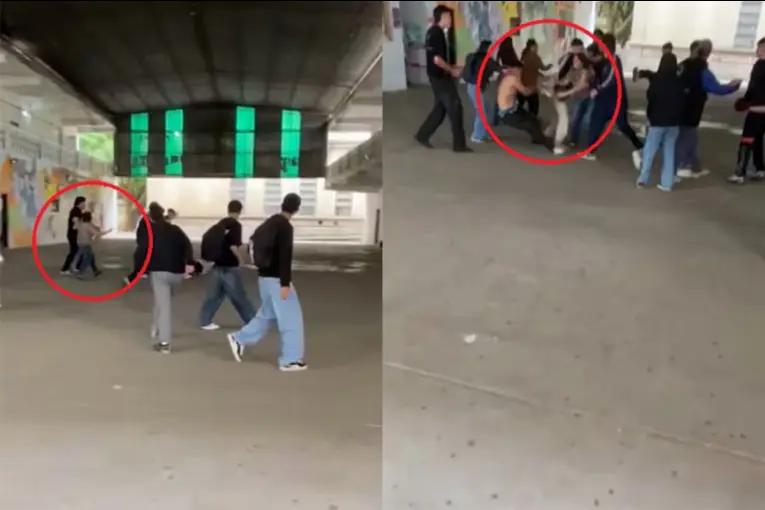 Video: lo expulsaron de la escuela por mala conducta y golpeó a una docente