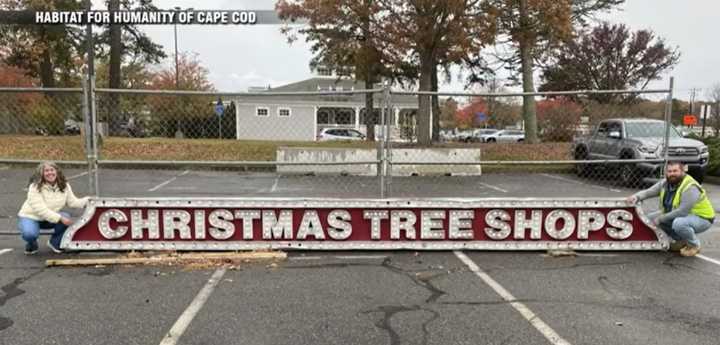 Habitat for Humanity auctioning off old Christmas Tree Shop signs from Cape Cod