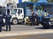 Arrollan a empleado de la Pepsi afuera de La Luz del Mundo, en La Paz