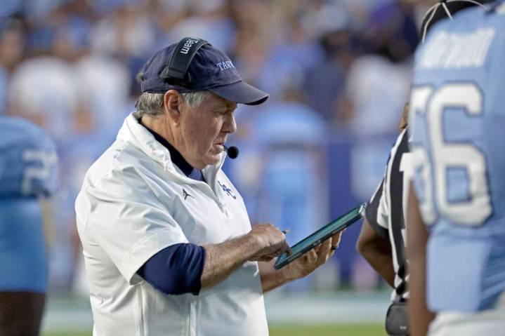 UNC’s Belichick shrugs off speculation about NFL job openings