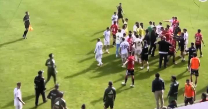 Una entrada fea, Arbeloa expulsado y la Policía en el campo: la tremenda tangana en el partido del Castilla