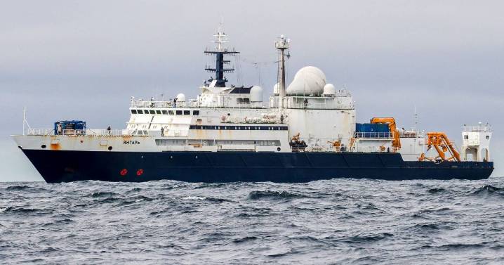 Russian spy ship in UK waters as lasers directed at RAF in 'reckless' act