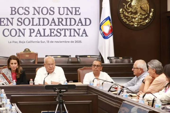 Gobernador de BCS recibe a la embajadora de Palestina y refuerzan cooperación bilateral
