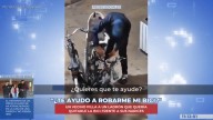 Un vecino de Barcelona graba el intento de robo de su bicicleta y espanta al ladrón preguntándole si quiere que le ayude