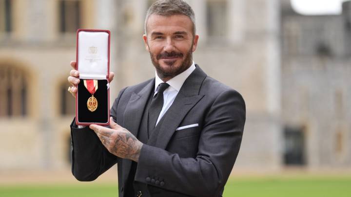 David Beckham knighted as King Charles honours former Manchester United and England star at Windsor Castle