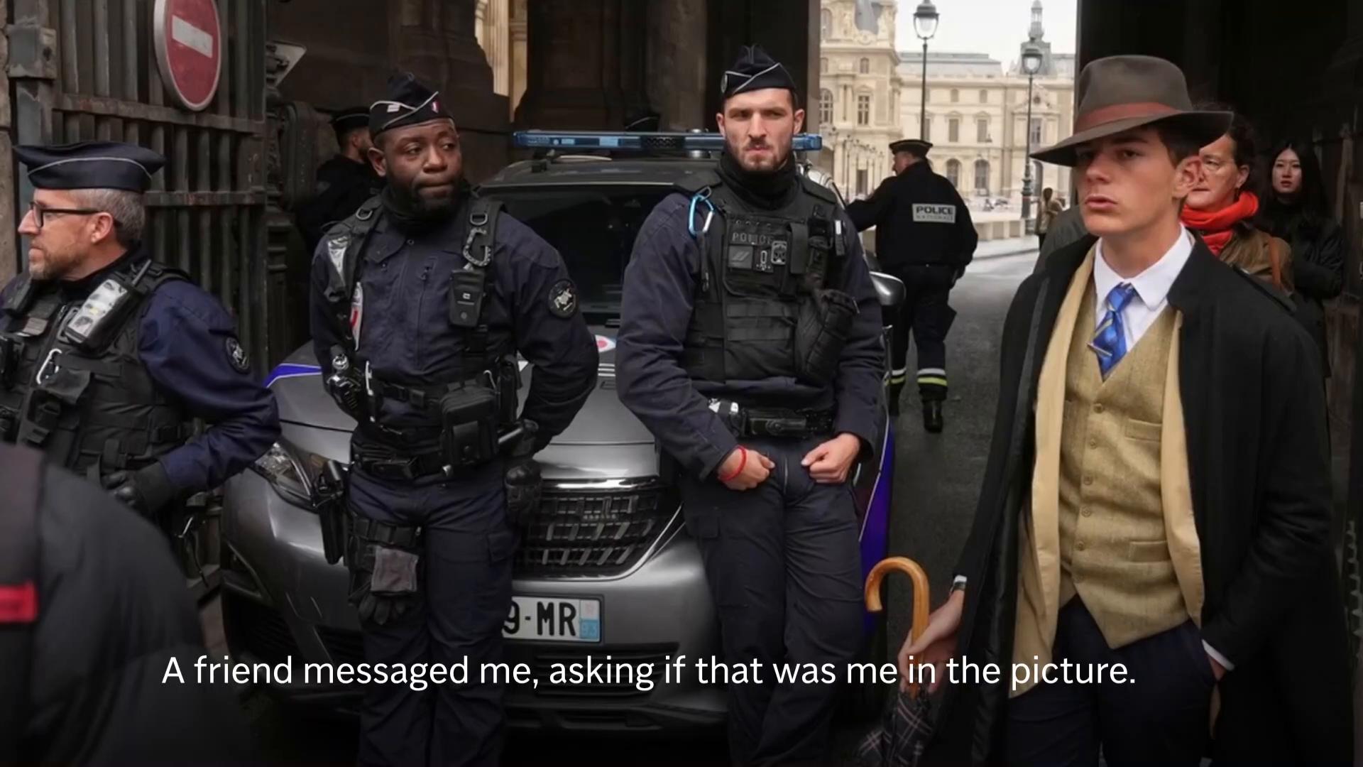 Dapper French teen behind Louvre heist 'Fedora Man' photo embraces his mystery moment