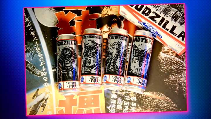 SoFlo artist designs Godzilla-themed beer cans to celebrate the ‘King of All Monsters’ turning 70