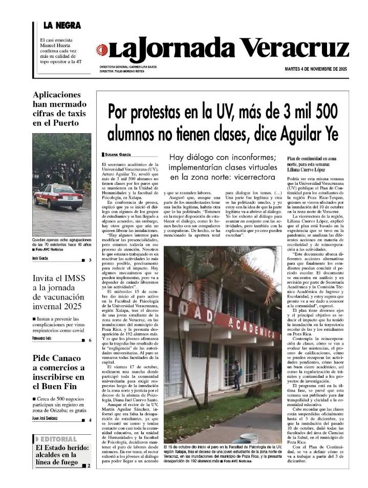 Contraportada del 4 de noviembre de 2025