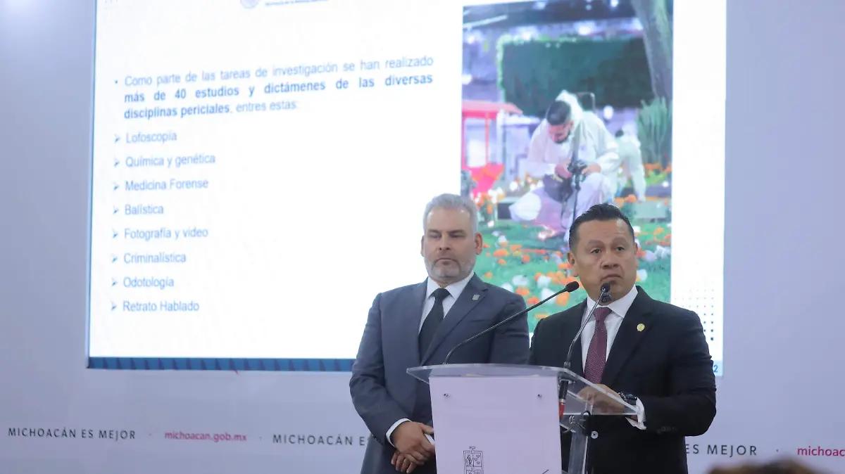 Sin datos ni reconocimiento sobre el agresor de Carlos Manzo, revela FGE Michoacán