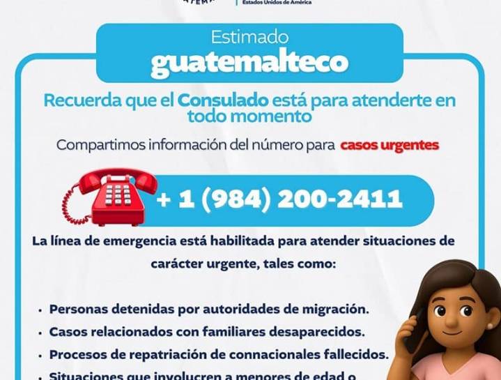 Activan línea de emergencia para familias