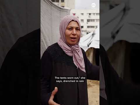 Displaced Gazans contend with heavy rains, floods and cold