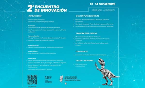 Comienza en Trelew el II Encuentro Patagónico de Innovación en la Justicia