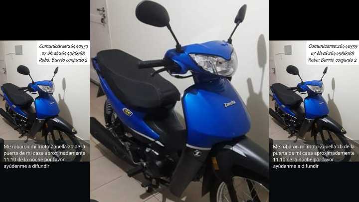 Dejó la moto lavada un minuto y se la robaron: la historia de una familia en Rawson