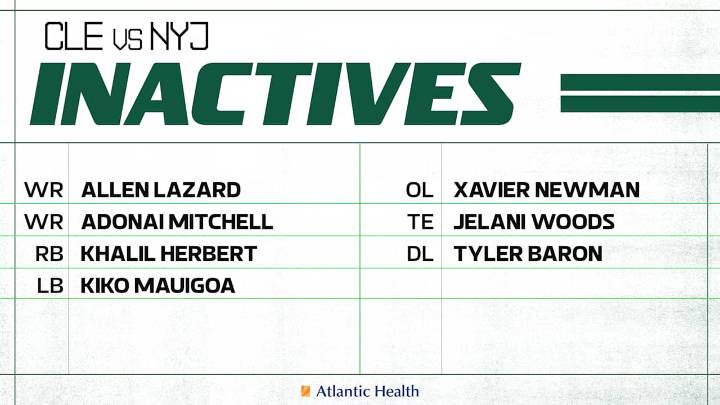 Jets List LB Kiko Mauigoa, WRs Allen Lazard & Adonai Mitchell Among Inactives