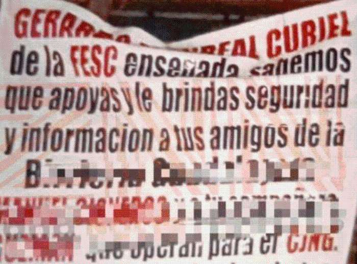 Aparecen “narcomantas” en Ensenada contra agente de la FESC